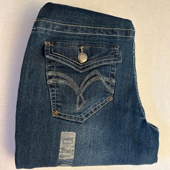 BELLAVIDA Maternity Denim medium wash comfort belly band jeans NWT Sz-S. X10 - Picture 4 of 9